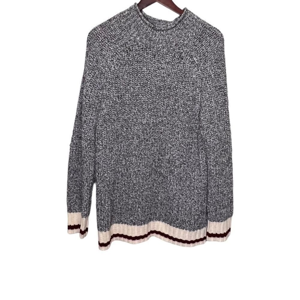Dkr Cottage Collection Salt & Pepper Knit Sweater  Size L